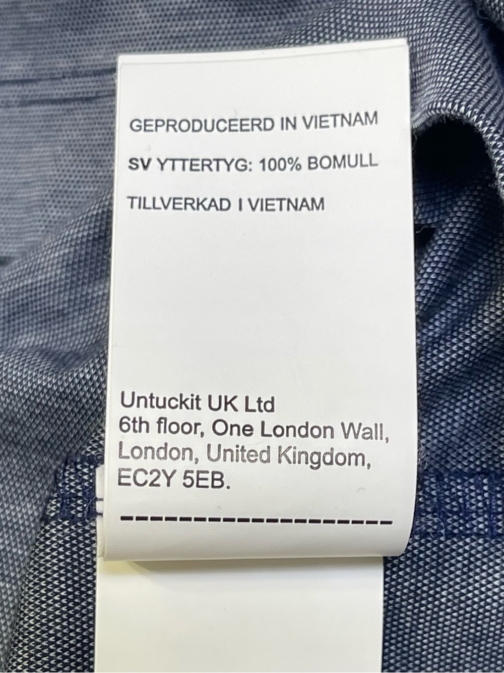 UNTUCKit Men's "Van Der Heyden" Short Sleeve Polo Gray Blue XX-Large 100%Cotton - Picture 6 of 10